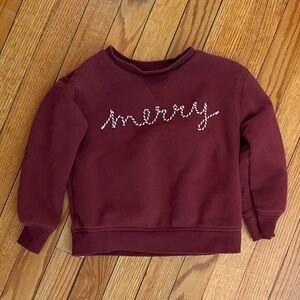 Little Co. Burgundy Sweatshirt